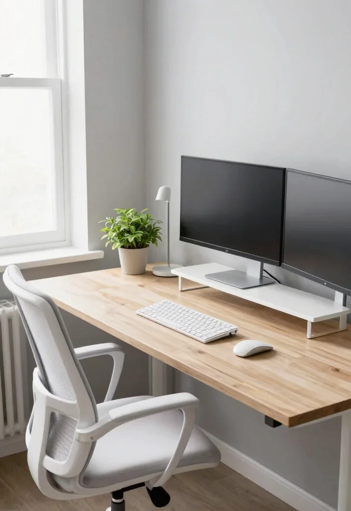 29 Dual Monitor Home Office Setup Ideas Sleek Style - 1. Scandinavian Serenity 1
