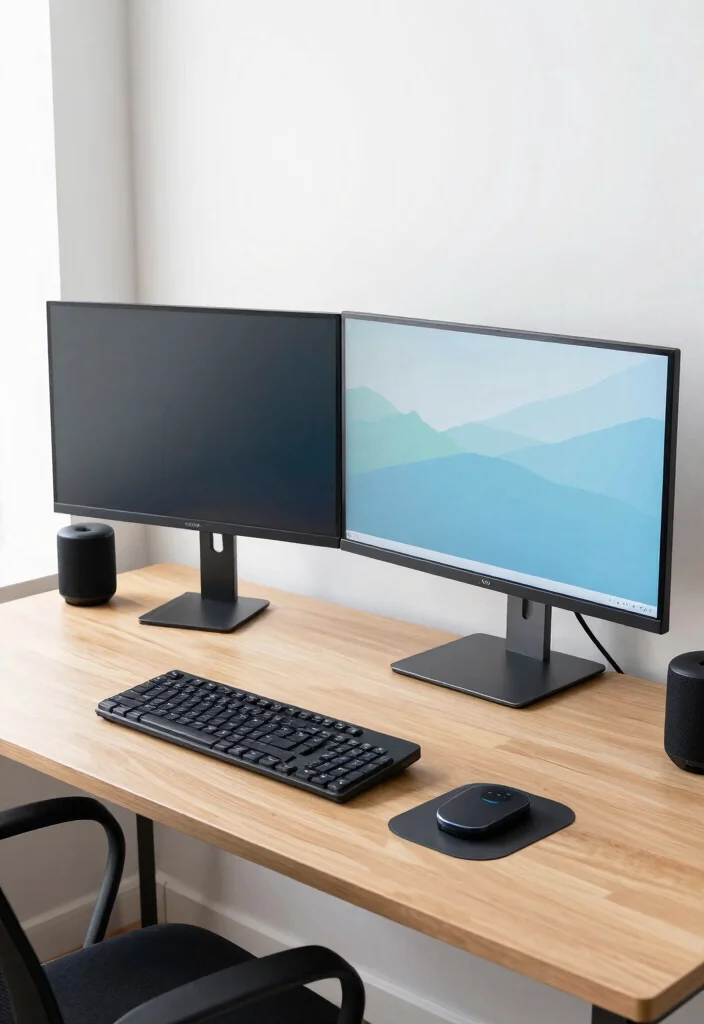 29 Dual Monitor Home Office Setup Ideas Sleek Style - 20. Smart Home Office 1