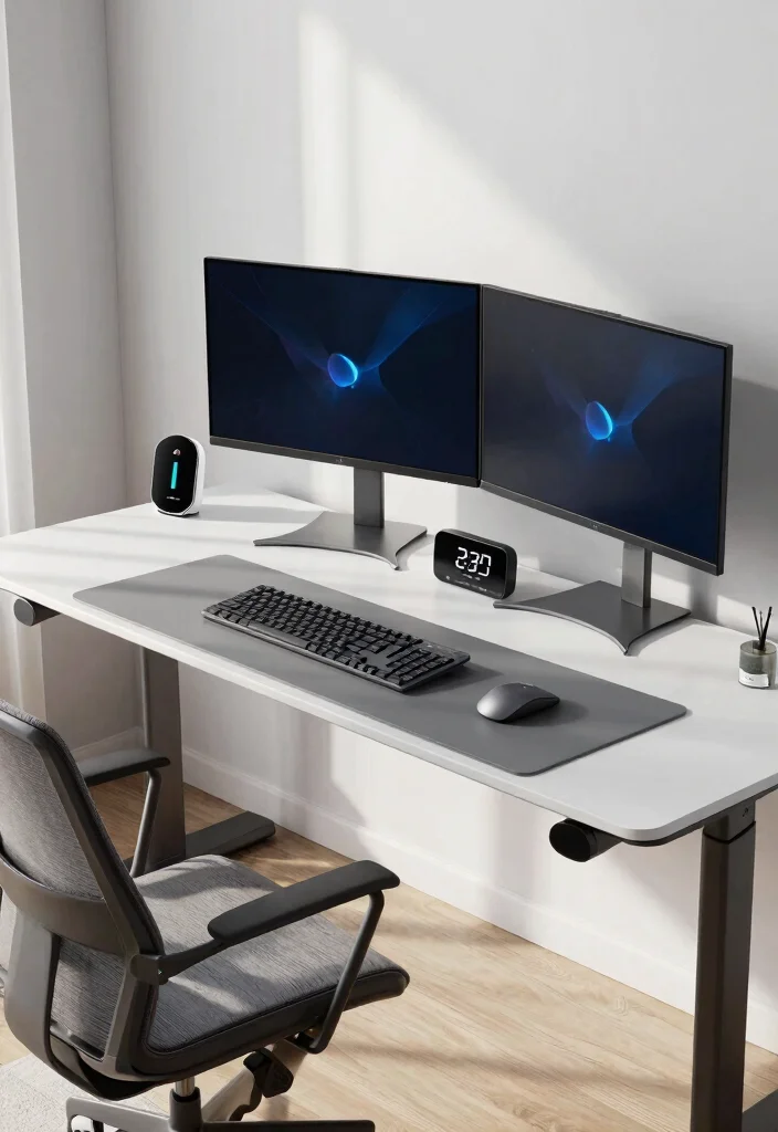 29 Dual Monitor Home Office Setup Ideas Sleek Style - 7. Techy Triumph 1