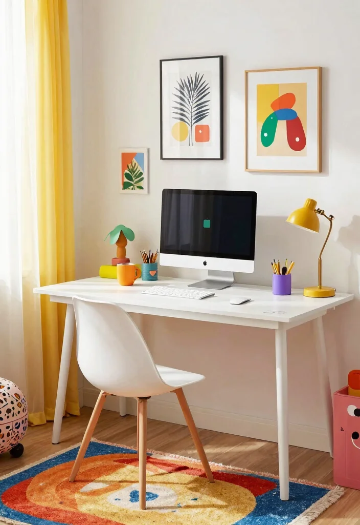 29 Feminine Home Office Look Ideas Soft and Sophisticated - 10. Whimsical Touches 1