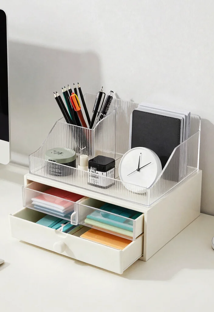 29 Feminine Home Office Look Ideas Soft and Sophisticated - 12. Stylish Desk Organization 1