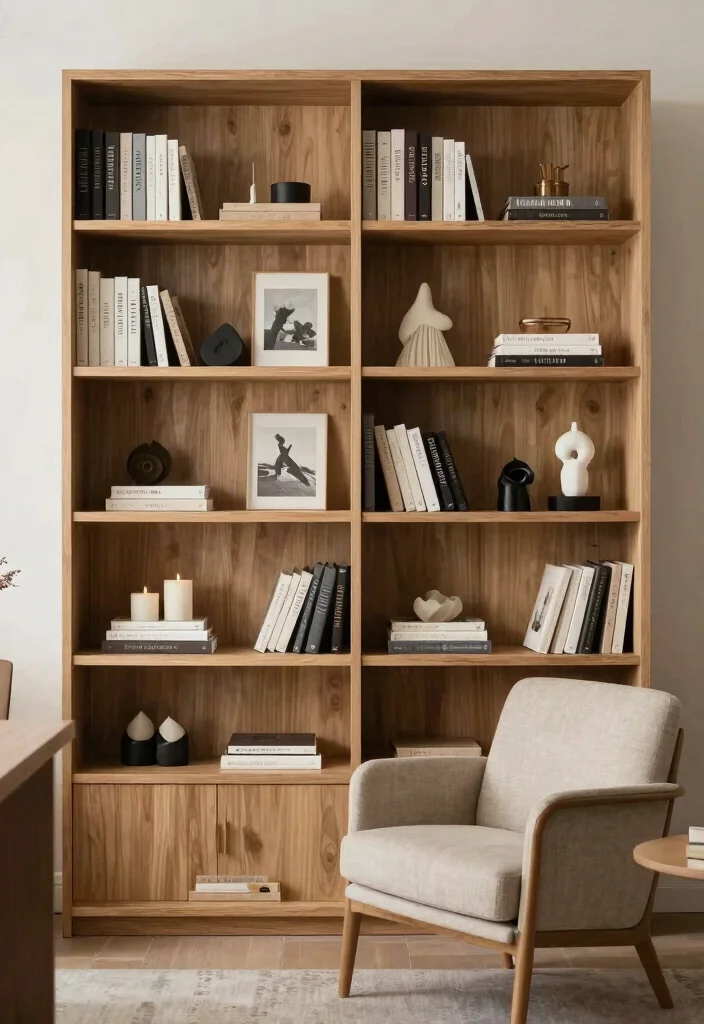 29 Feminine Home Office Look Ideas Soft and Sophisticated - 13. Elegant Book Displays 1