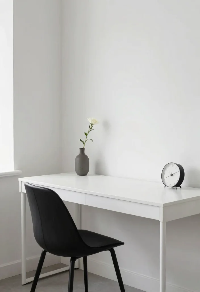 29 Feminine Home Office Look Ideas Soft and Sophisticated - 2. Minimalist Chic 1