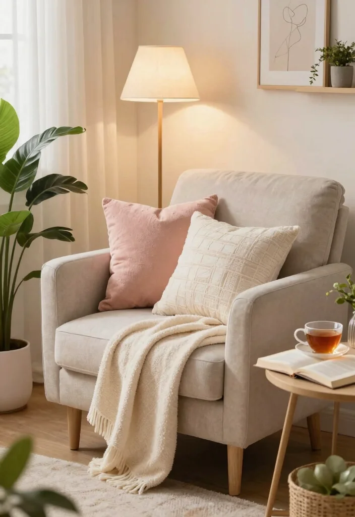 29 Home Office Feminine Ideas Chic and Inspiring - 16. Cozy Nooks for Breaks 1