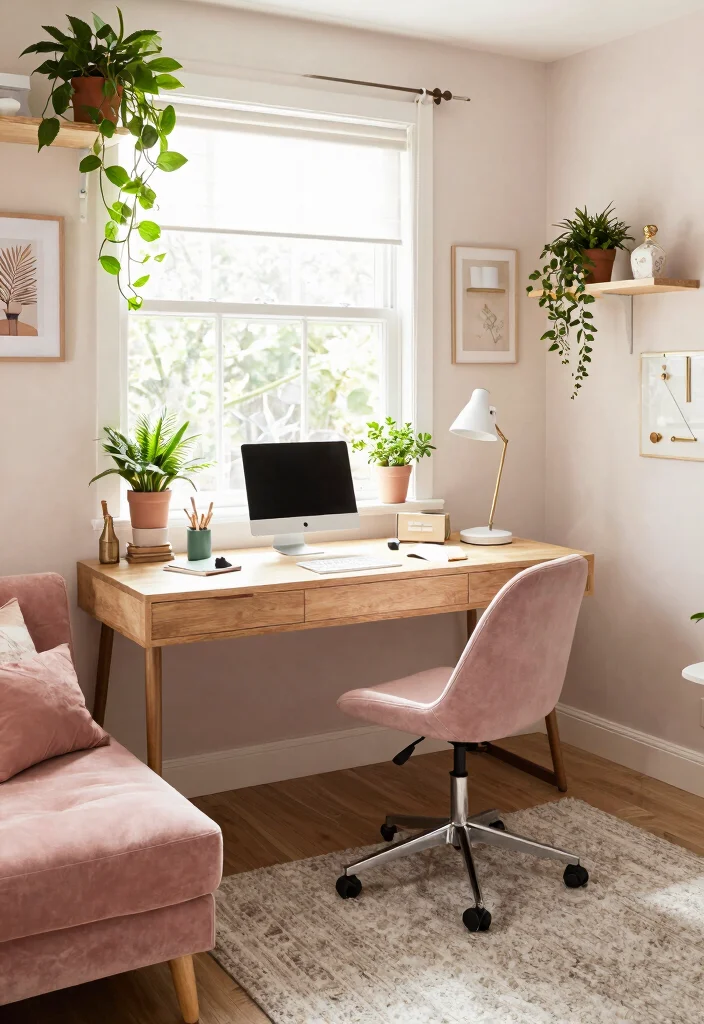29 Home Office Feminine Ideas Chic and Inspiring - 24. Creative Workstation Layouts 1