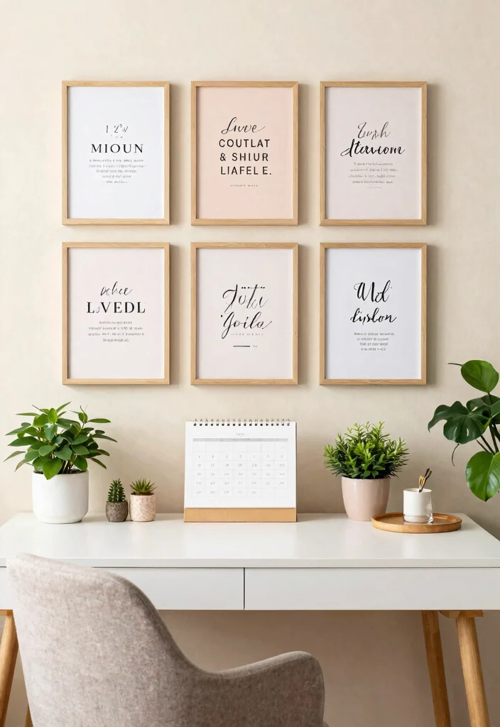 29 Home Office Feminine Ideas Chic and Inspiring - 9. Inspirational Quotes to Motivate 1