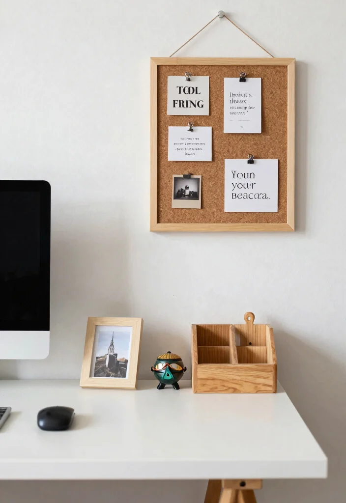 29 Japandi and Zen Home Office Ideas Calm Minimalist Space - 10. Personal Touches 1