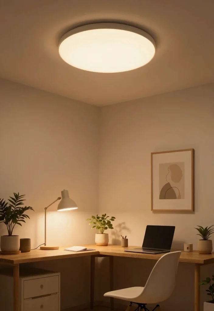 29 Japandi and Zen Home Office Ideas Calm Minimalist Space - 15. Layered Lighting 1
