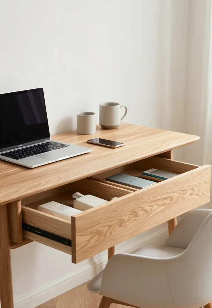 29 Japandi and Zen Home Office Ideas Calm Minimalist Space - 16. Mindful Clutter Control 1