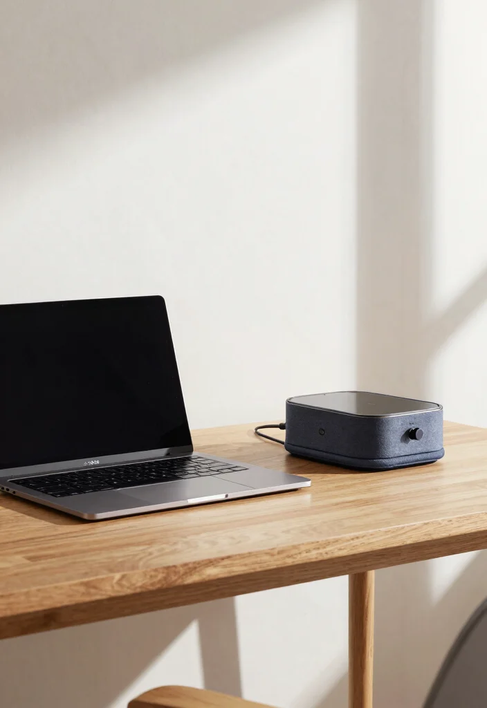 29 Japandi and Zen Home Office Ideas Calm Minimalist Space - 17. Eco-Friendly Electronics 1