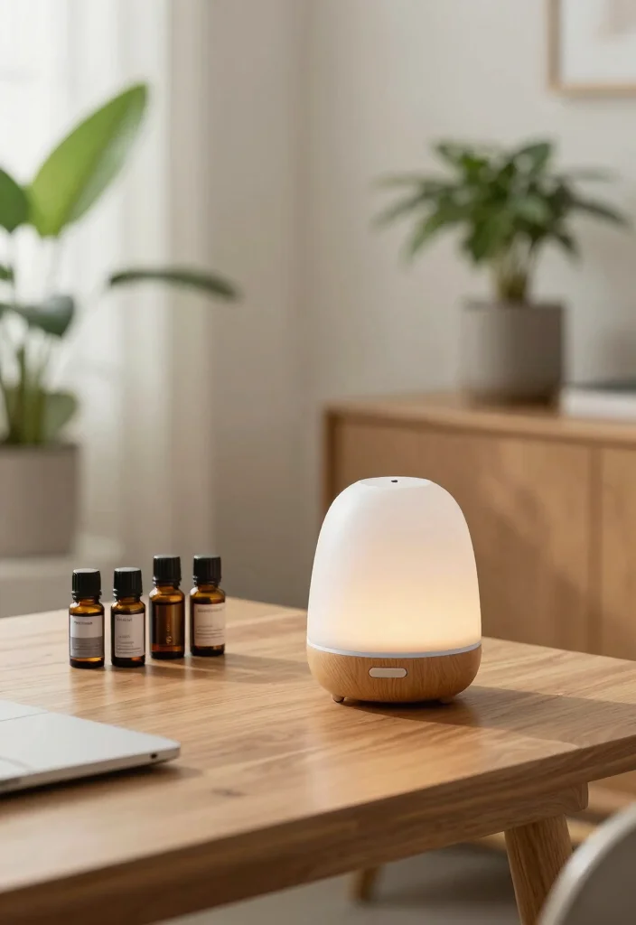 29 Japandi and Zen Home Office Ideas Calm Minimalist Space - 18. Incorporating Aromatherapy 1