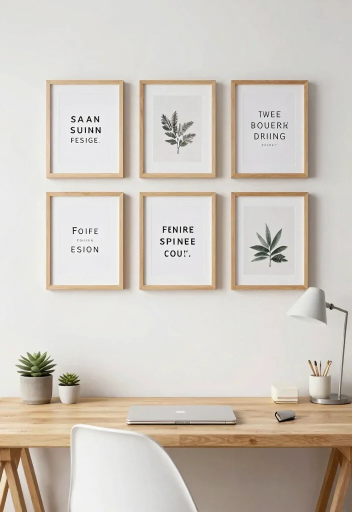 29 Japandi and Zen Home Office Ideas Calm Minimalist Space - 19. Creating a Focus Wall 1