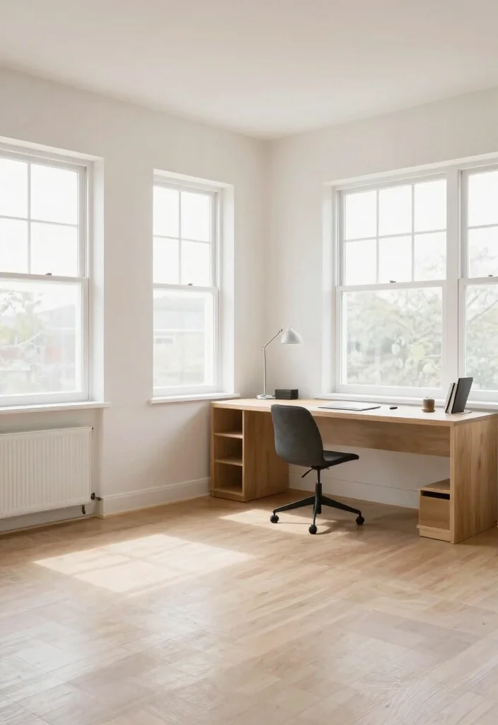 29 Japandi and Zen Home Office Ideas Calm Minimalist Space - 20. Emphasizing Open Space 1