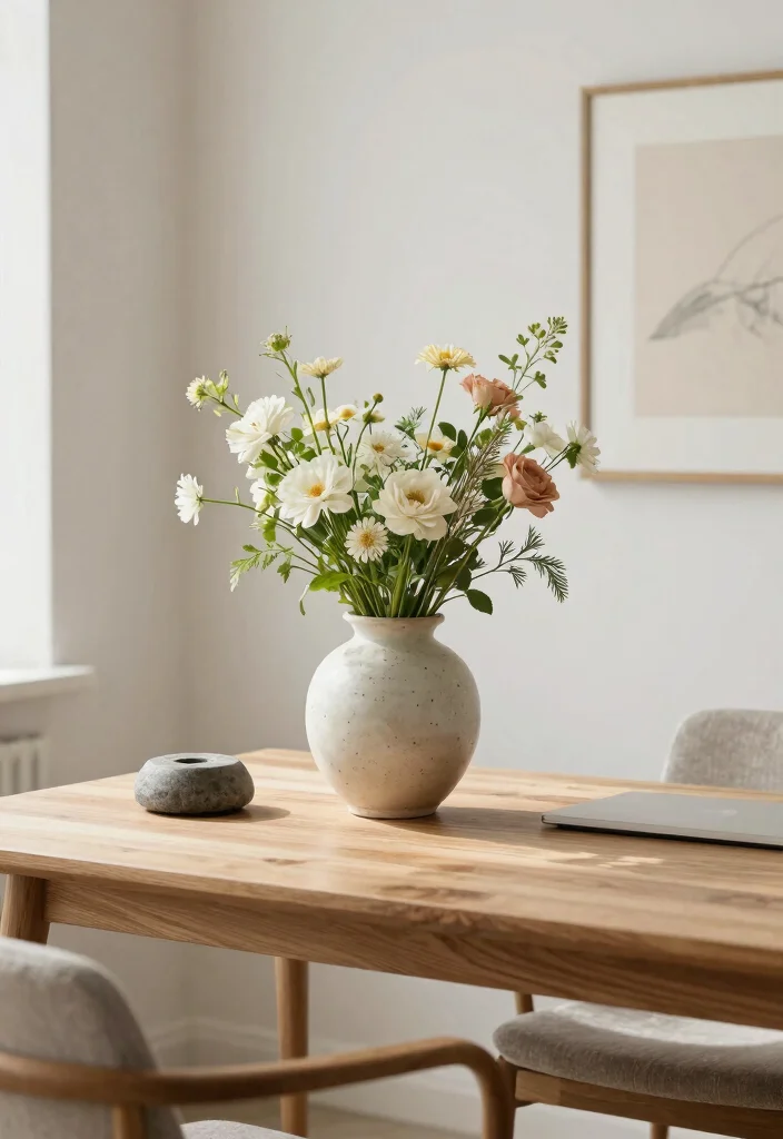 29 Japandi and Zen Home Office Ideas Calm Minimalist Space - 23. Natural Elements in Decor 1