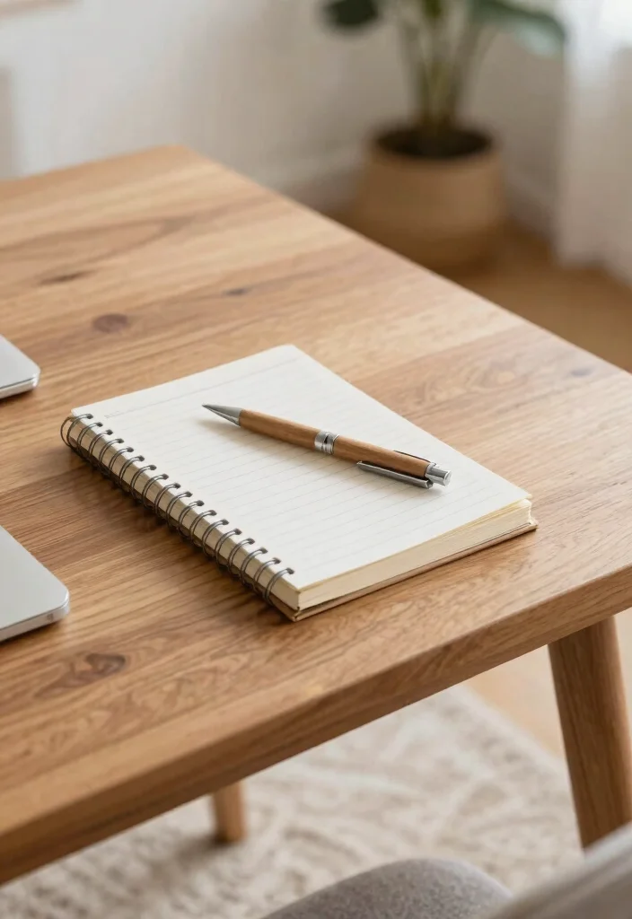 29 Japandi and Zen Home Office Ideas Calm Minimalist Space - 28. Simple Journaling Space 1