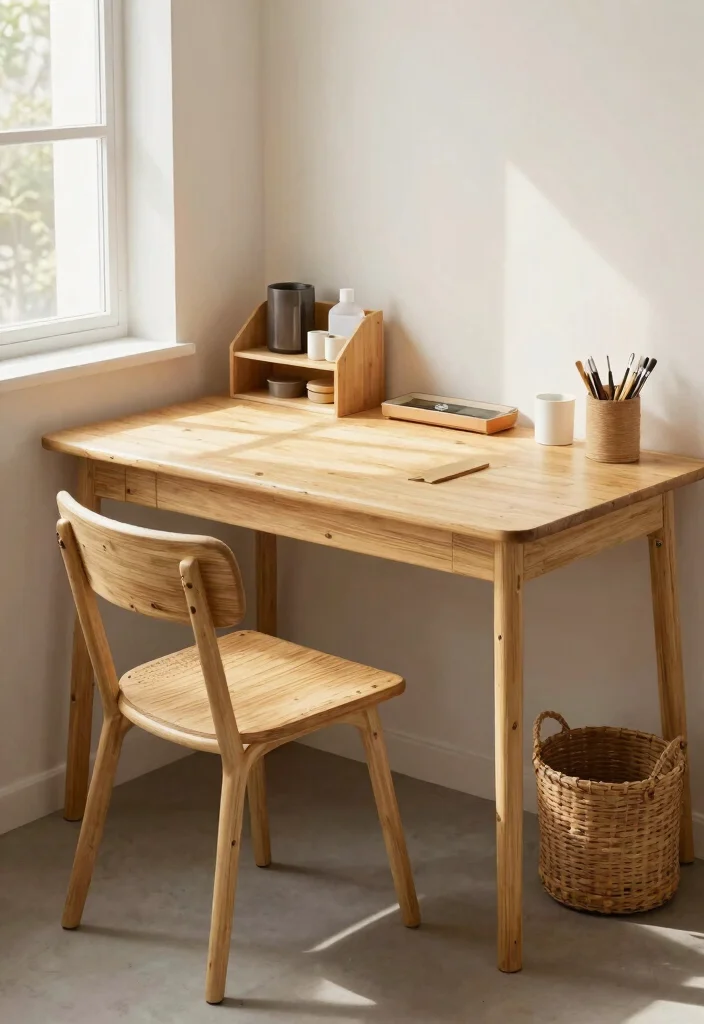29 Japandi and Zen Home Office Ideas Calm Minimalist Space - 7. Mindful Materials 1