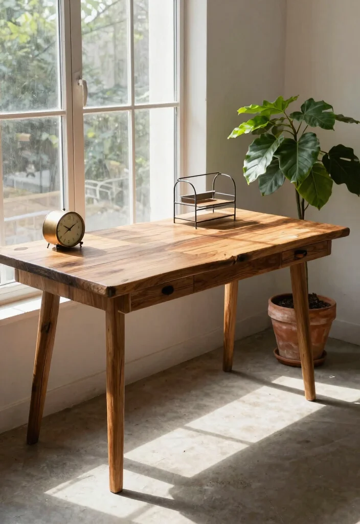 29 Mid Century Modern Home Office Design Ideas - 1. Eco-Friendly Desks 1