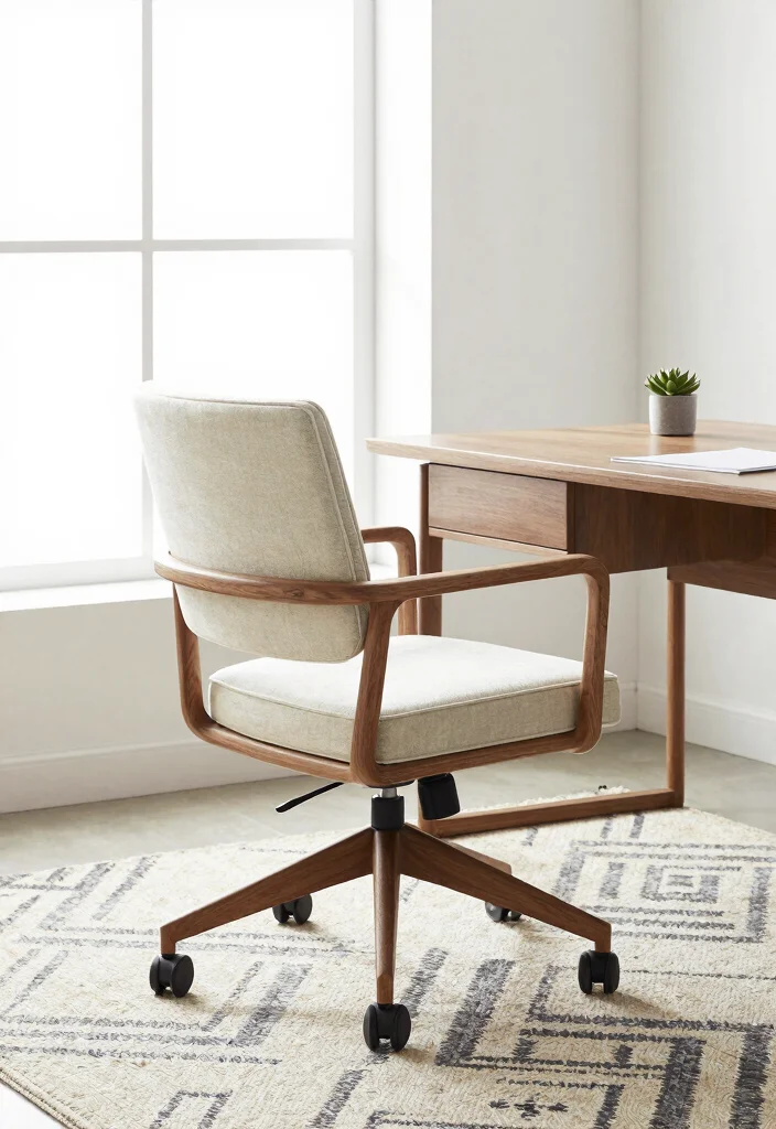 29 Mid Century Modern Home Office Design Ideas - 2. Minimalist Office Chairs 1