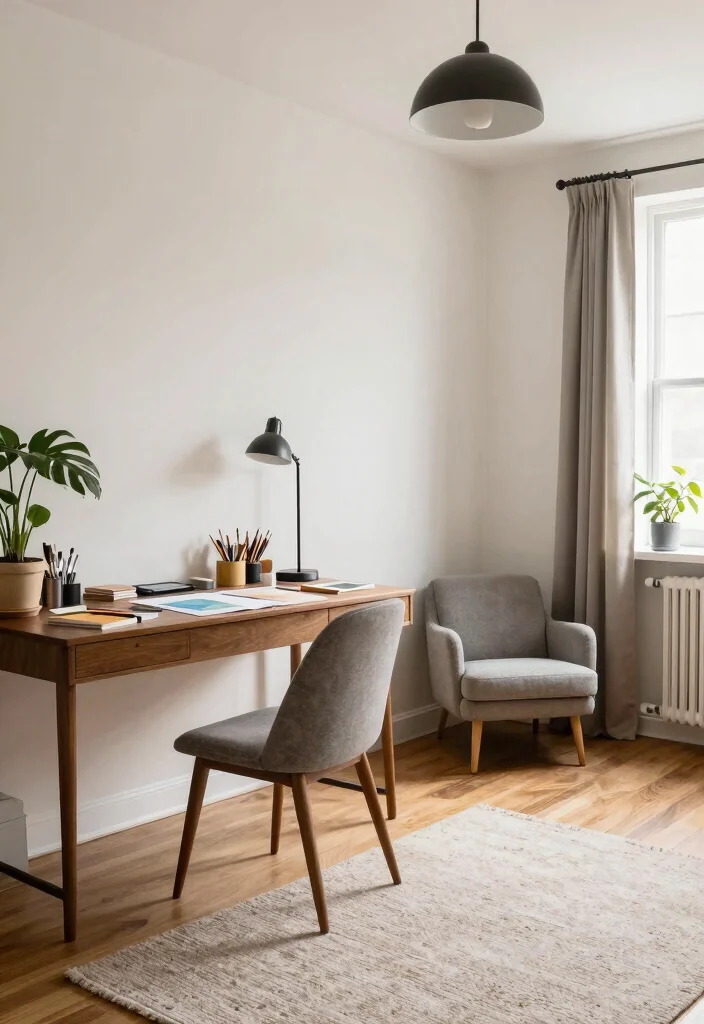 29 Mid Century Modern Home Office Design Ideas - 21. Creating Zones 1
