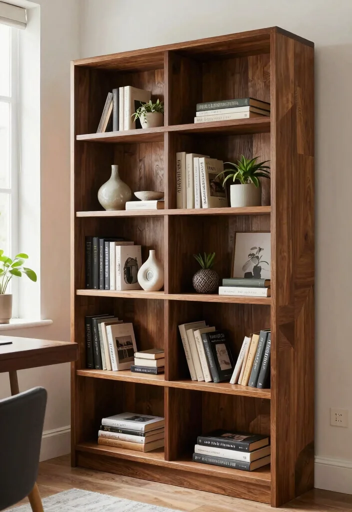 29 Mid Century Modern Home Office Design Ideas - 22. Vintage Bookshelves 1