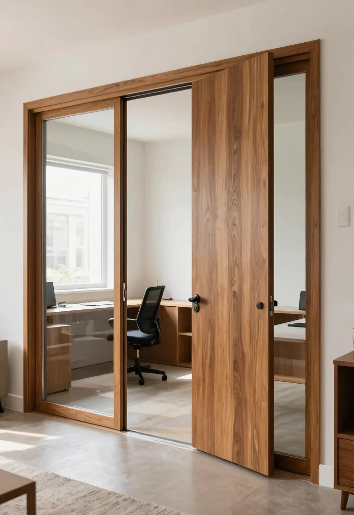 29 Mid Century Modern Home Office Design Ideas - 23. Functional Doorways 1