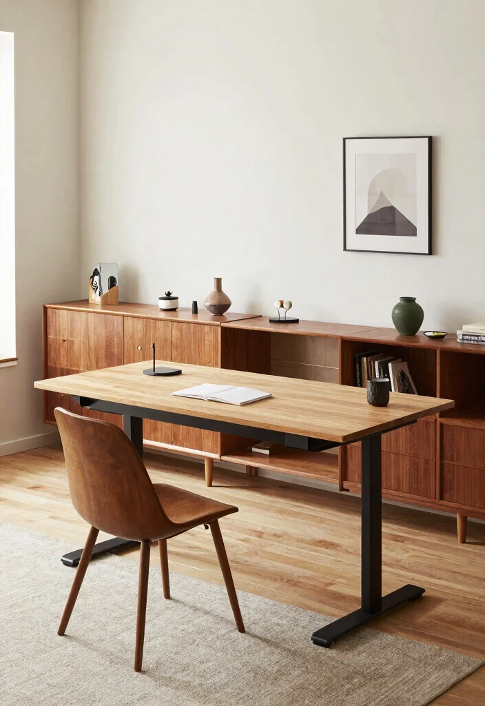 29 Mid Century Modern Home Office Design Ideas - 24. Customizable Furniture 1