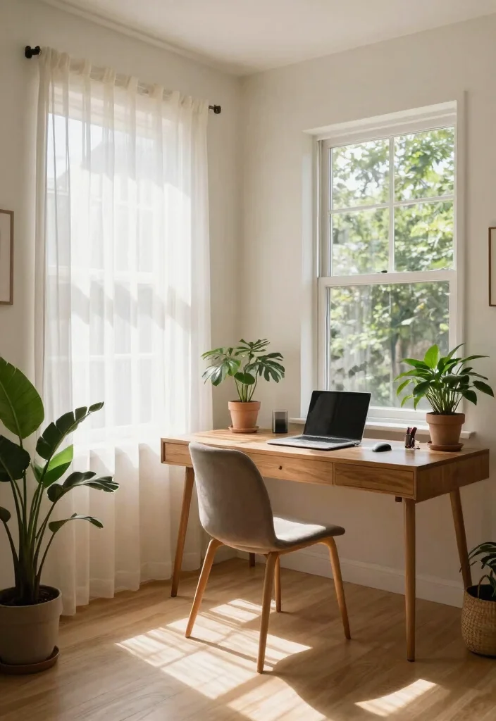 29 Mid Century Modern Home Office Design Ideas - 4. Incorporating Natural Light 1