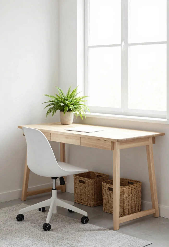 29 Modern Home Office Desk Ideas Clean Lines Big Style - 1. Scandinavian Simplicity 1