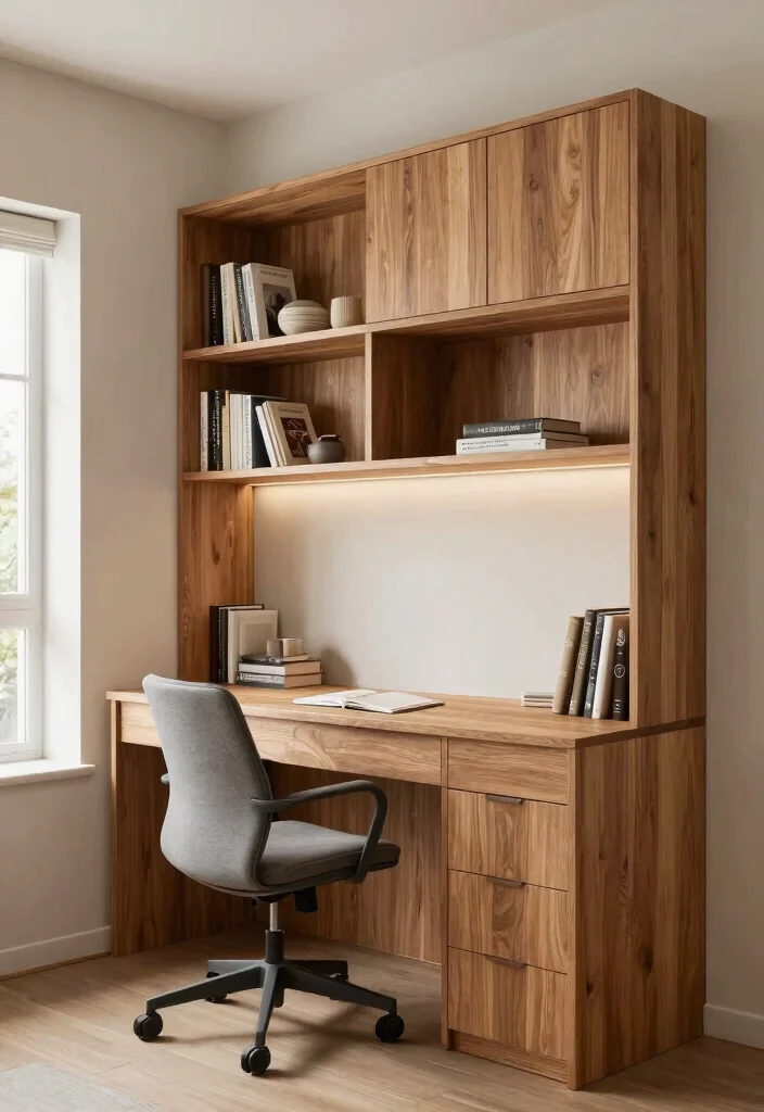 29 Modern Home Office Desk Ideas Clean Lines Big Style - 12. Custom Built-in Desks 1