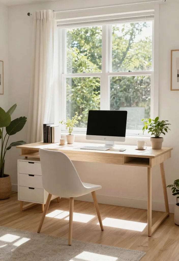 29 Modern Home Office Desk Ideas Clean Lines Big Style - 22. Desks with Natural Lighting Features 1