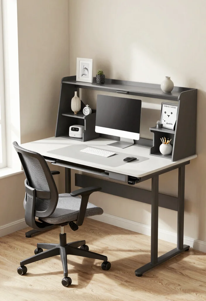 29 Modern Home Office Desk Ideas Clean Lines Big Style - 25. Compact Dual-purpose Desks 1