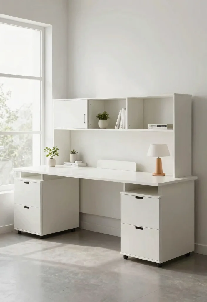 29 Modern Home Office Desk Ideas Clean Lines Big Style - 8. Minimalist Modular Desks 1