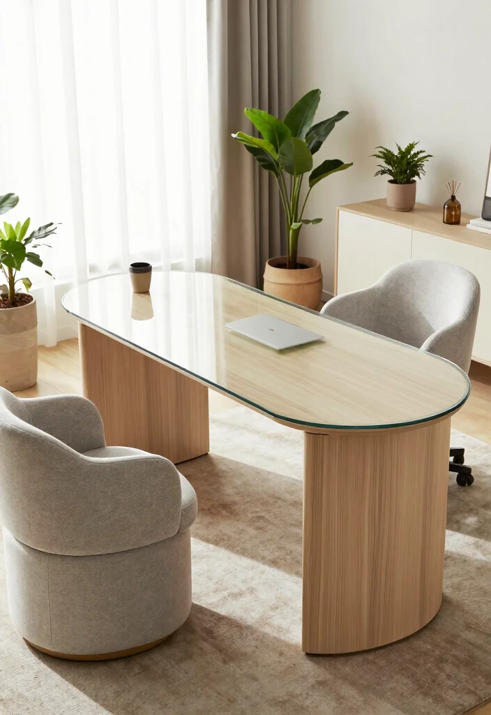 29 Modern Office Tables Ideas Sleek Designs for Every Style - 11. Curved Designs 1