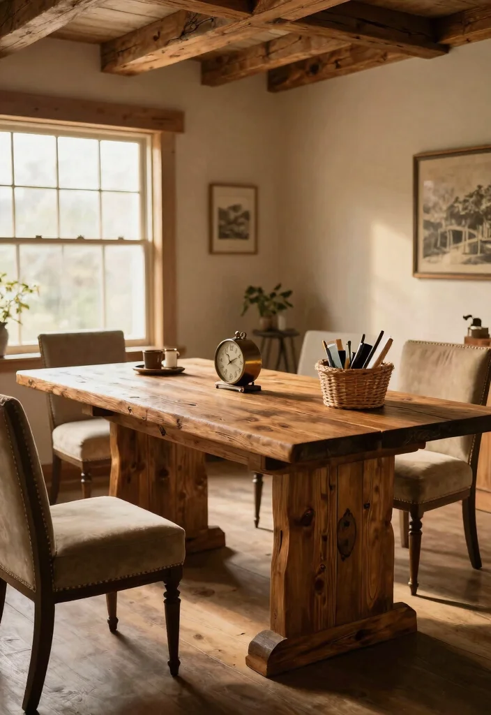 29 Modern Office Tables Ideas Sleek Designs for Every Style - 2. Rustic Charm 1