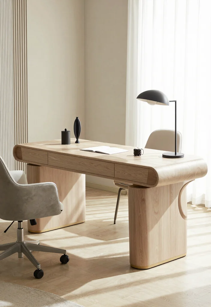29 Modern Office Tables Ideas Sleek Designs for Every Style - 22. Elegant Lines 1