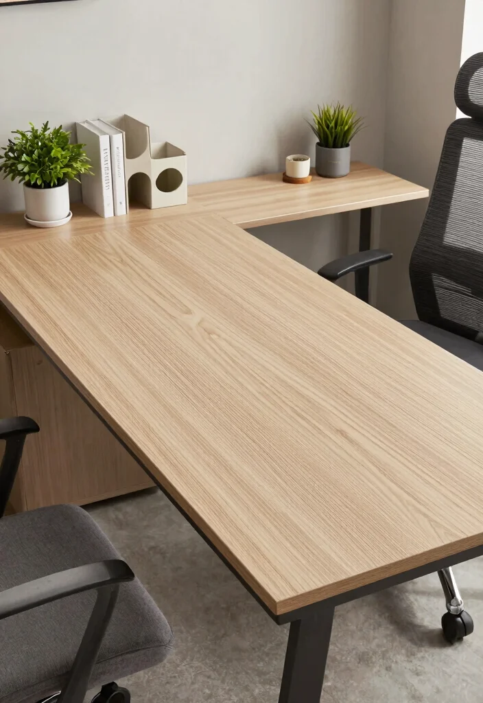 29 Modern Office Tables Ideas Sleek Designs for Every Style - 27. Textured Finishes 1