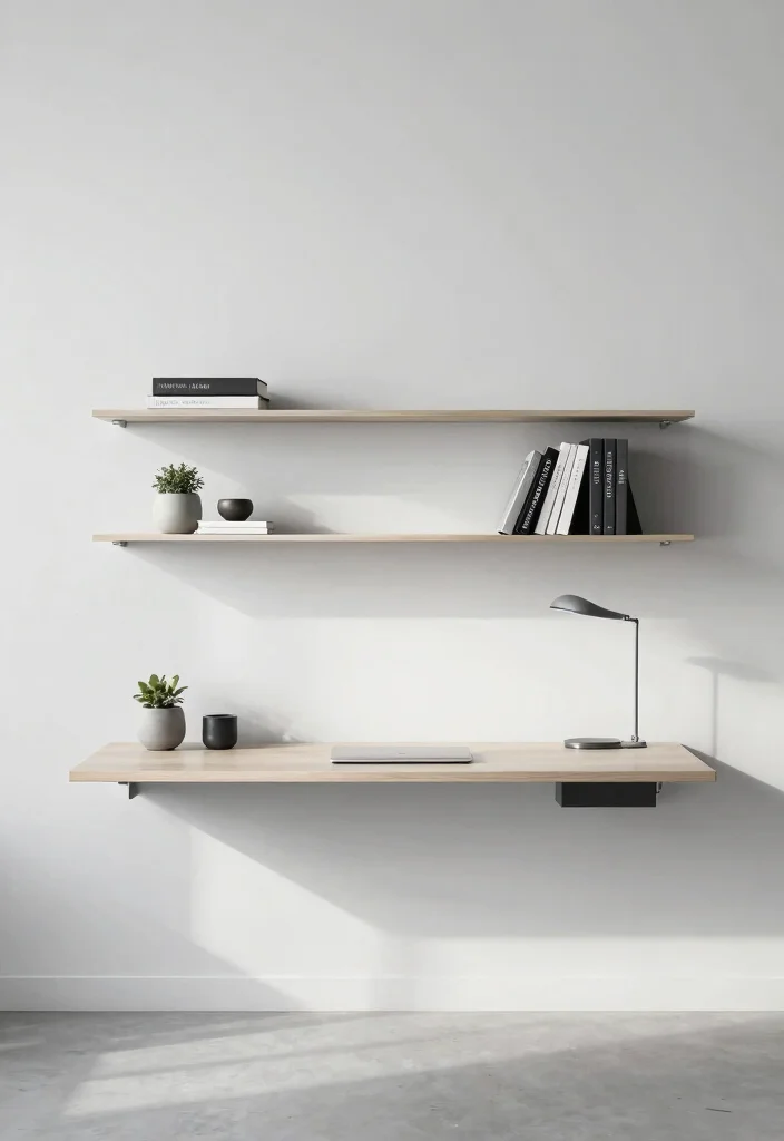 29 Office Back Wall Concepts Stunning Backdrop Decor - 12. Wall-mounted Desk Space 1