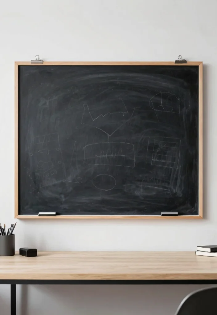 29 Office Back Wall Concepts Stunning Backdrop Decor - 15. Simple Chalkboard Wall 1