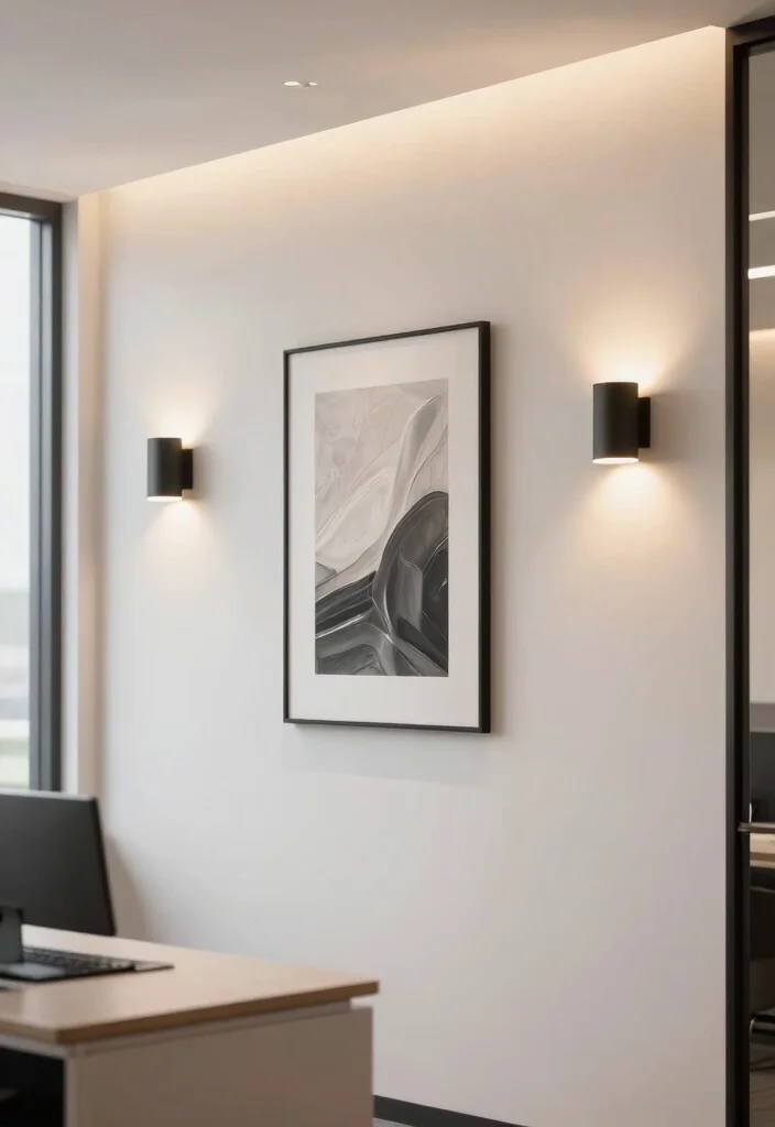 29 Office Back Wall Concepts Stunning Backdrop Decor - 26. Transformative Lighting 1