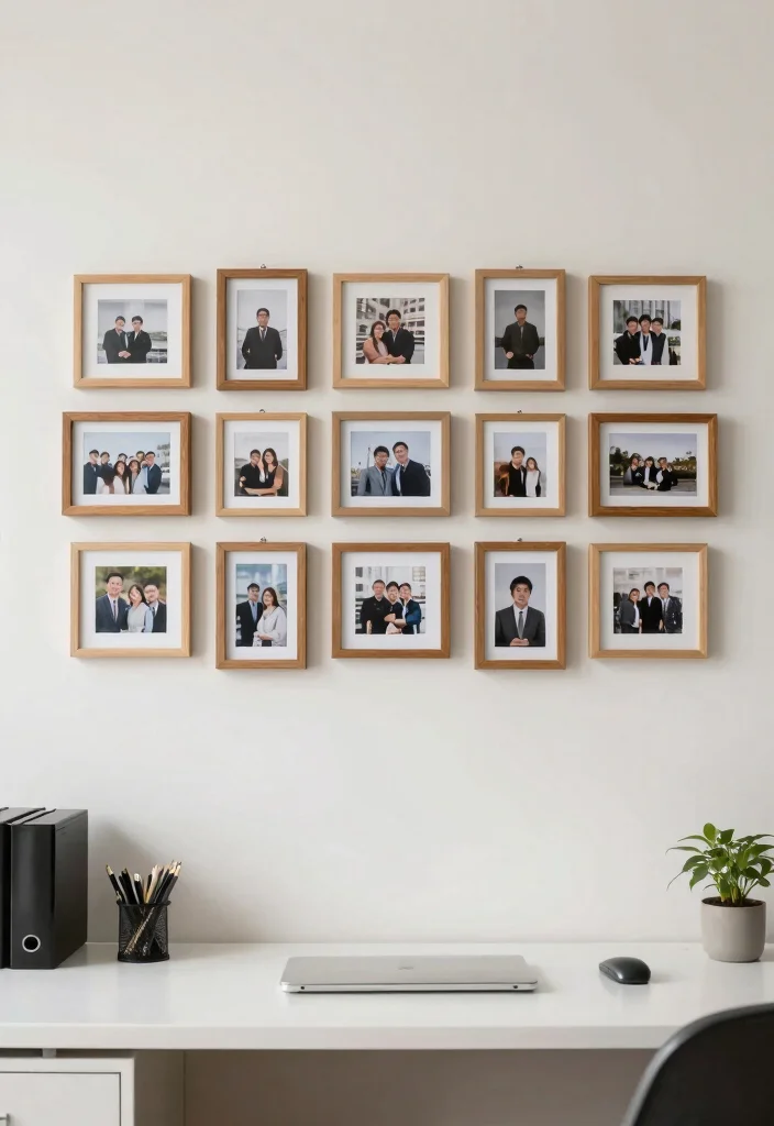 29 Office Back Wall Concepts Stunning Backdrop Decor - 28. Personalized Photo Wall 1
