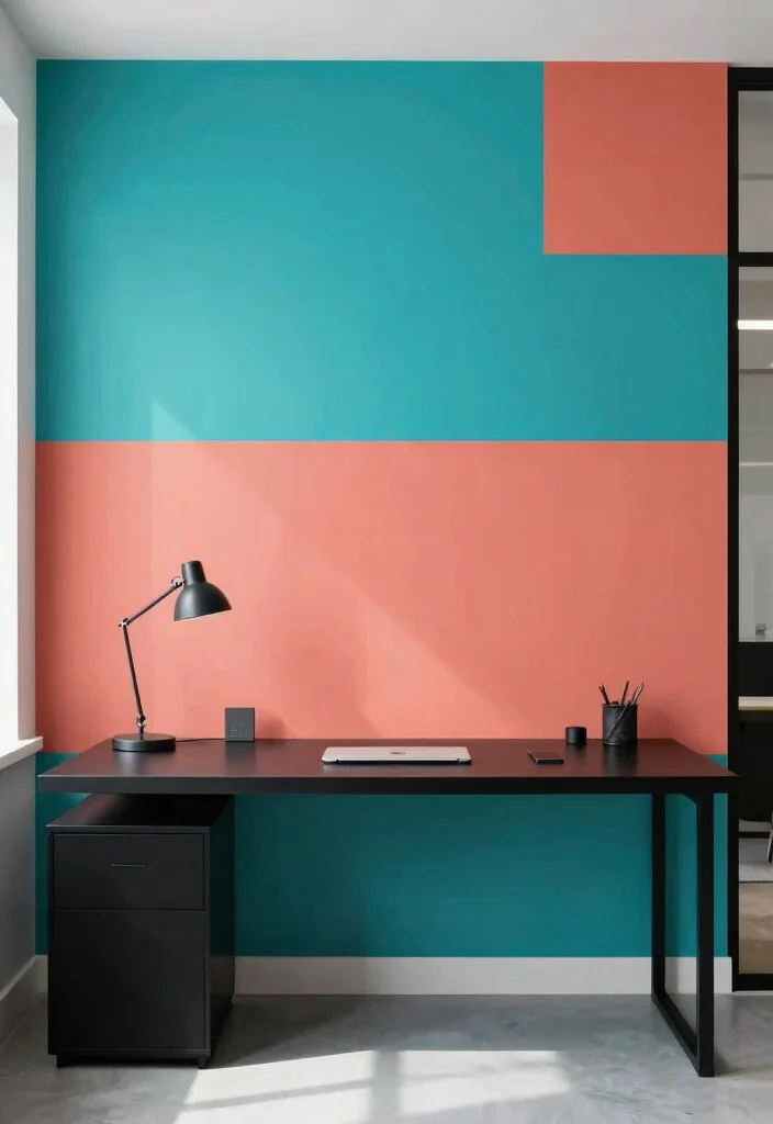 29 Office Back Wall Concepts Stunning Backdrop Decor - 6. Color Blocking 1