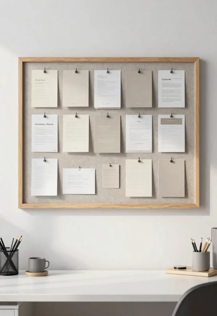 29 Office Back Wall Concepts Stunning Backdrop Decor - 8. Minimalist Bulletin Board 1