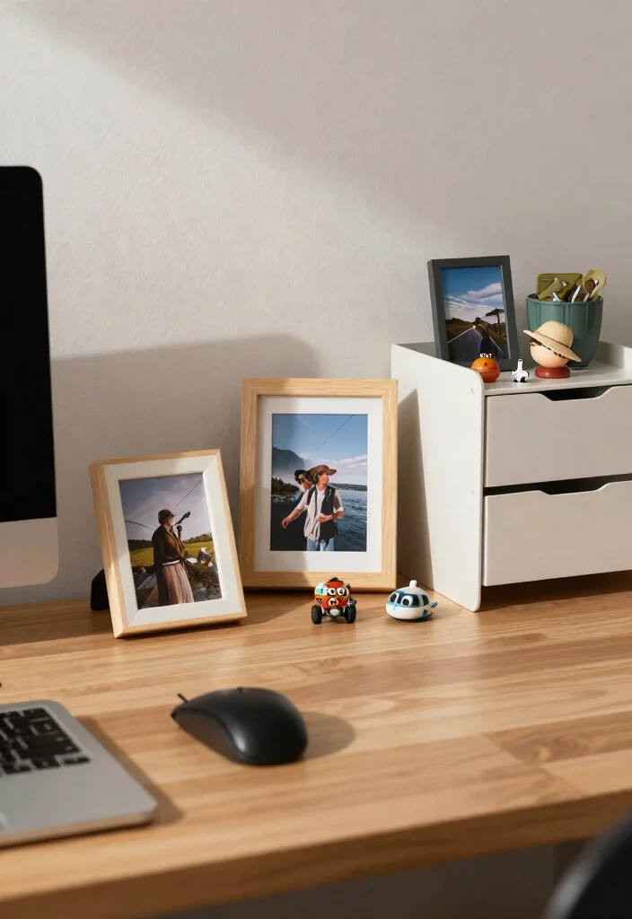 29 Office Desk Decor Ideas for Work Cubicle Women - 11. A Touch of Personal Mementos 1