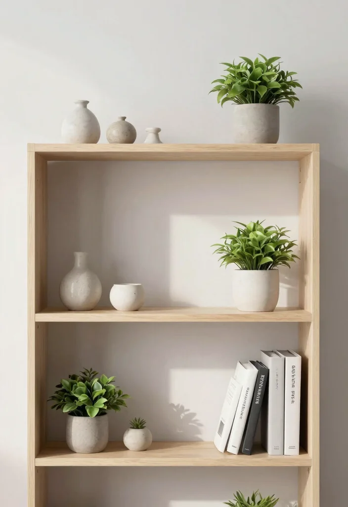 29 Office Desk Decor Ideas for Work Cubicle Women - 18. Minimalist Shelf Decor 1