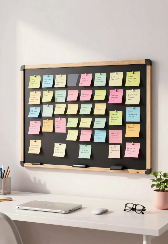 29 Office Desk Decor Ideas for Work Cubicle Women - 20. Interactive Dry-Erase Board 1