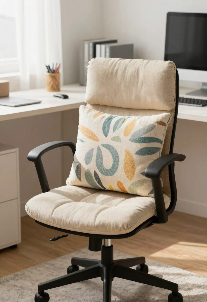 29 Office Desk Decor Ideas for Work Cubicle Women - 25. Cozy Chair Cushions 1