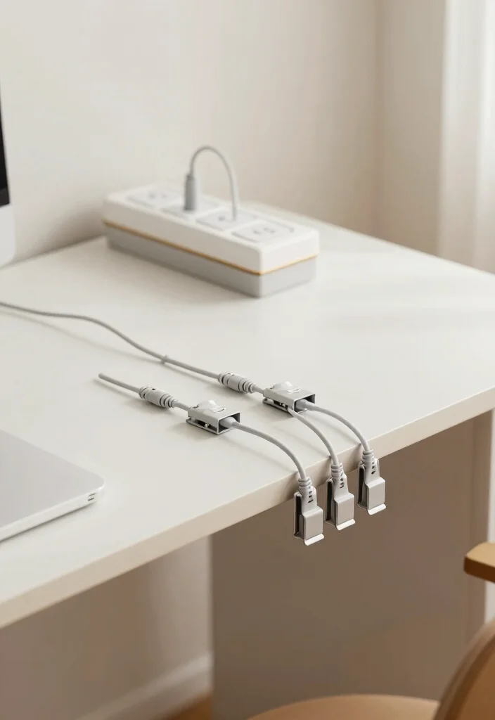 29 Office Desk Decor Ideas for Work Cubicle Women - 6. Stylish Cable Management 1