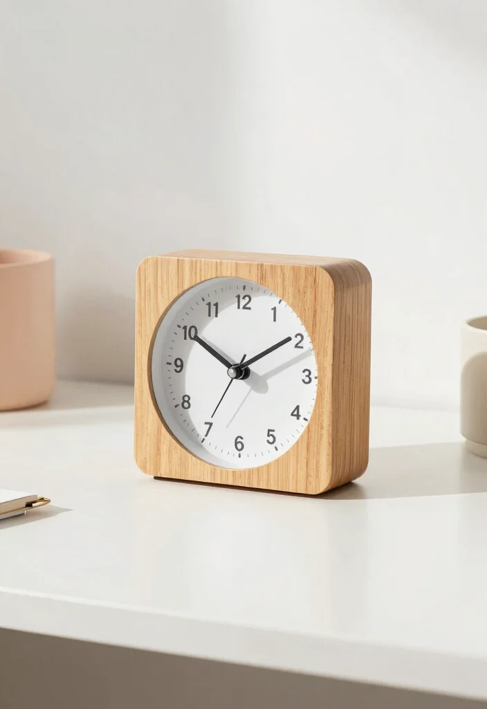 29 Office Desk Decor Ideas for Work Cubicle Women - 7. Elegant Desk Clock 1