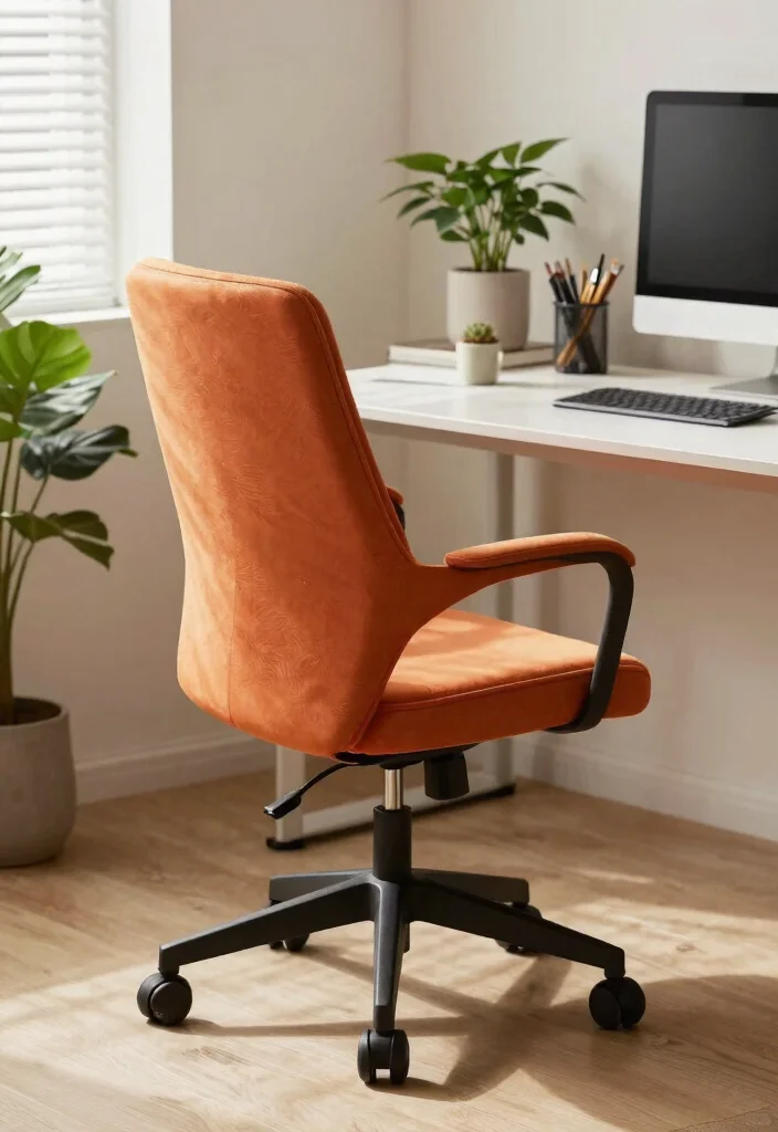 29 Small Home Office Ideas for Tiny Spaces at Home - 7. Stylish Desk Chair 1