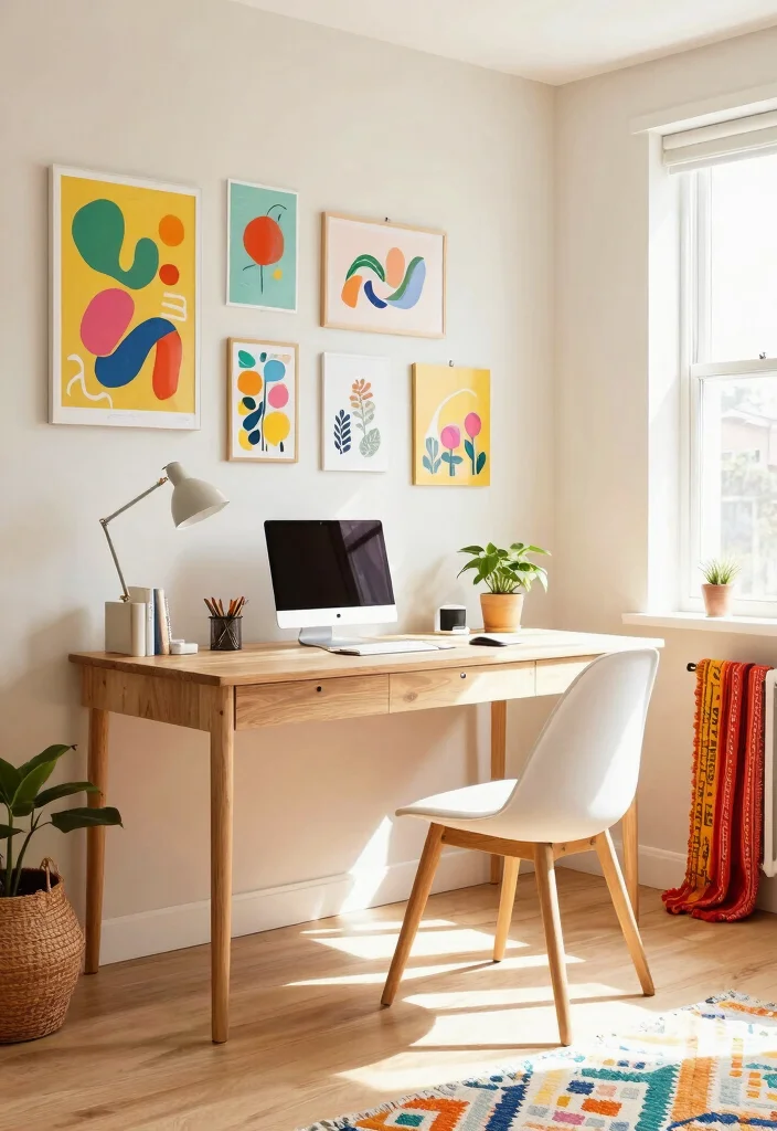 29 Wood Desk Home Office Ideas: Warm and Natural Workspace - 27. Light and Bright Palettes 1